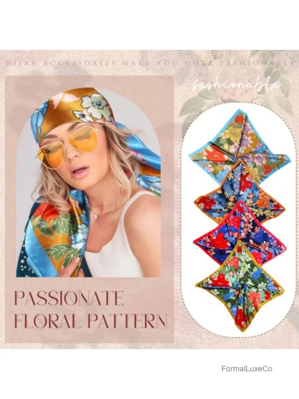 12 Pcs 35 Inch Satin Square Silk Like Head Scarf Set for Women